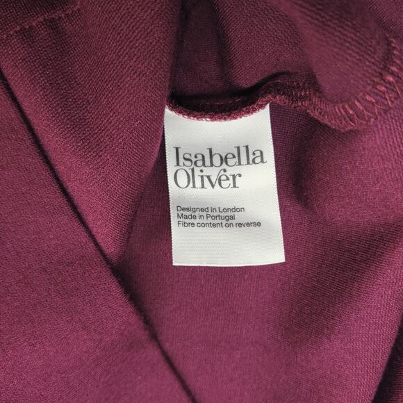 Isabella Oliver Maternity Tunic Dress Turtleneck Aubergine Purple Small A-line - Picture 9 of 15
